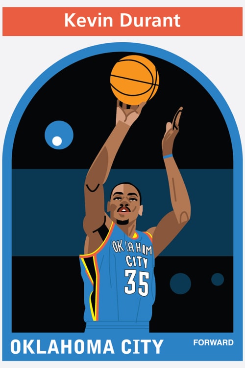 Matthew Hollister が描くNBAプレーヤーのイラストレーション
