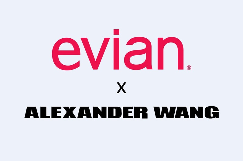 Alexander Wang が evian のボトルをデザイン