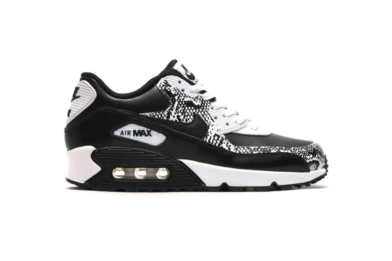 Nike Air Max 90 PRM Leather GS “Black/Black-White”