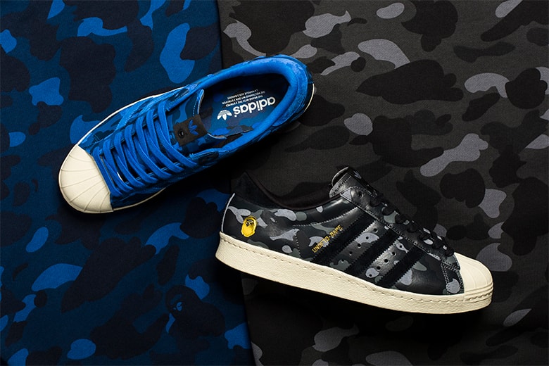 A BATHING APE® x UNDEFEATED x adidas SUPERSTAR 80v “BAPE® CAMO”