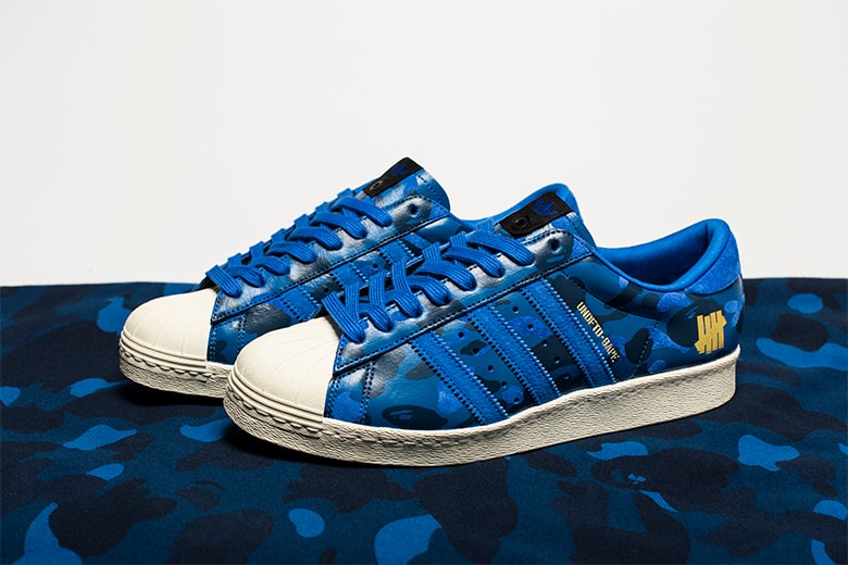 A BATHING APE® x UNDEFEATED x adidas SUPERSTAR 80v “BAPE® CAMO”