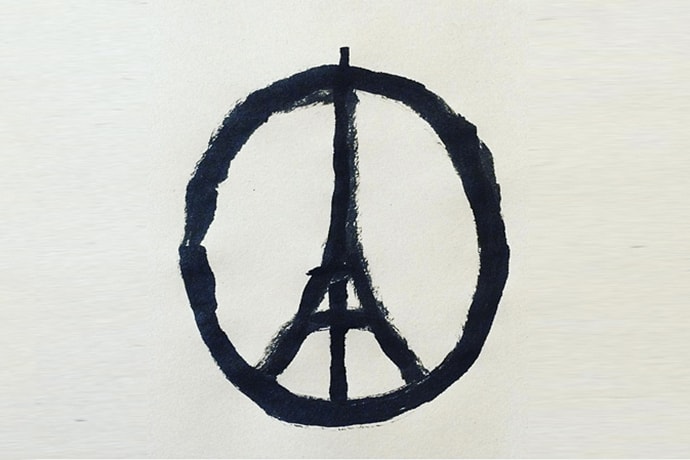 パリ同時多発テロの追悼シンボルとなった Jean Jullien のスケッチ