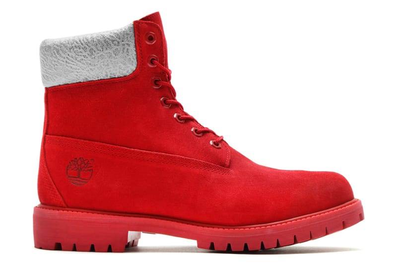 red suede timberland boots