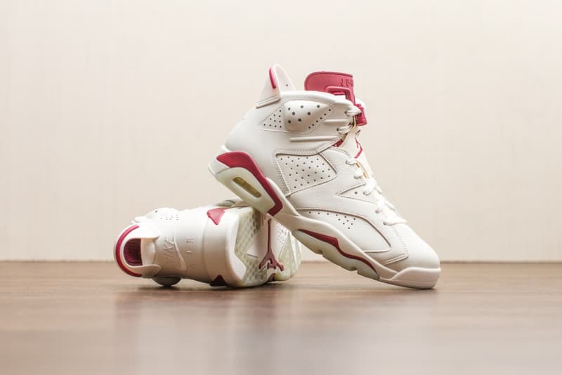Air Jordan 6 Retro "Maroon"にクローズアップ
