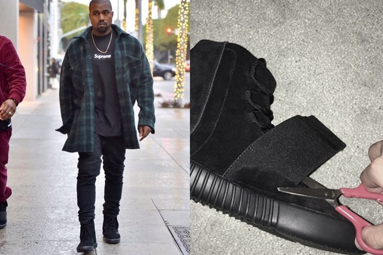 Kanye West が履く、ストラップのない Yeezy Boost？