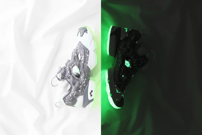 Reebok CLASSIC X atmos INSTAPUMP FURY ”WHITE GLOW IN THE DARK CAMO”