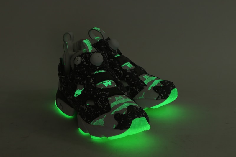 Reebok CLASSIC X atmos INSTAPUMP FURY ”WHITE GLOW IN THE DARK CAMO”