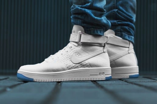 Nike Air Force 1 Ultra Flyknit のディテールをクローズアップ