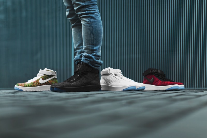 Nike Air Force 1 Ultra Flyknit のディテールをクローズアップ