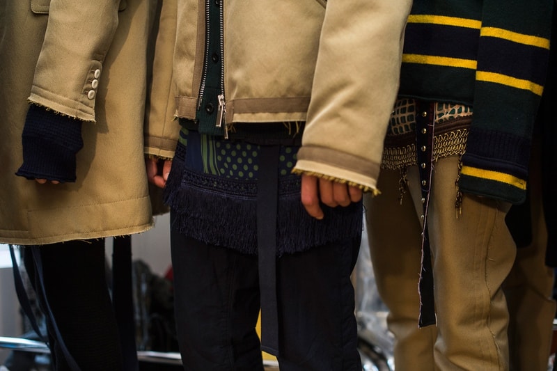 sacai 2016 Fall/Winter コレクションのバックステージ