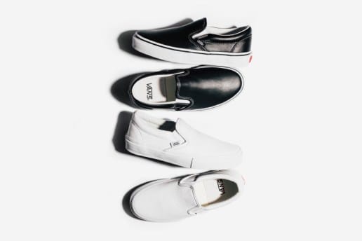 Vault by Vans からブラック&ホワイトレザーの Classic Slip-On がドロップ