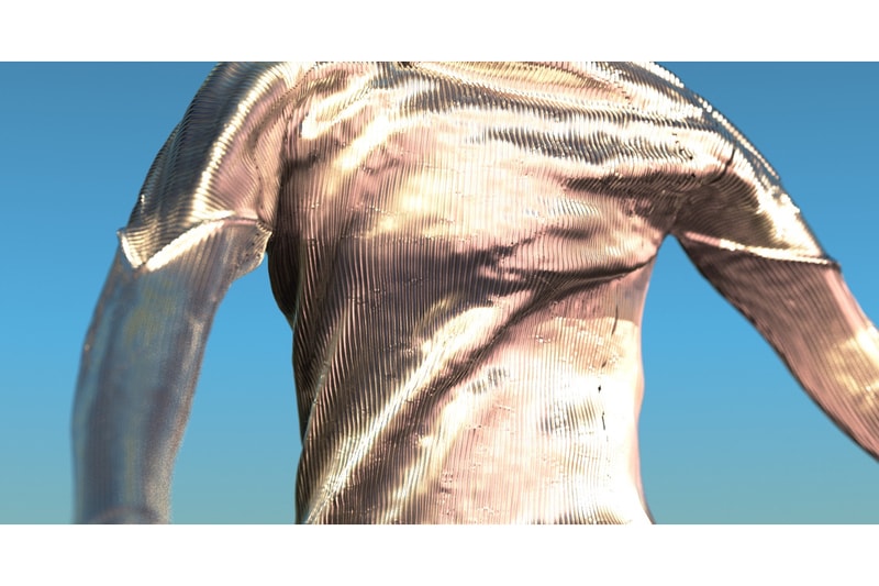Thomas Traum によるHomme Plissé Issey Miyake へのデジタルアート