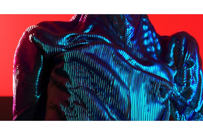 Thomas Traum によるHomme Plissé Issey Miyake へのデジタルアート