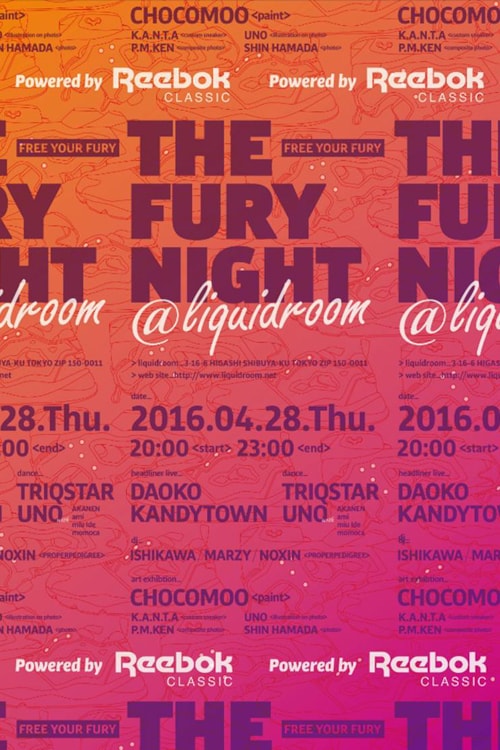 THE FURY NIGHT Powered by Reebok CLASSIC @ LIQUIDROOM