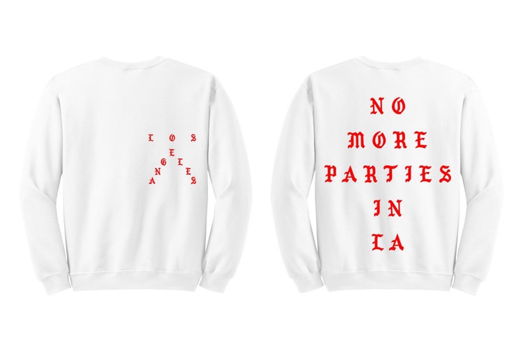 Kanye West "No More Parties In LA" White Crewneck Sweatshirt