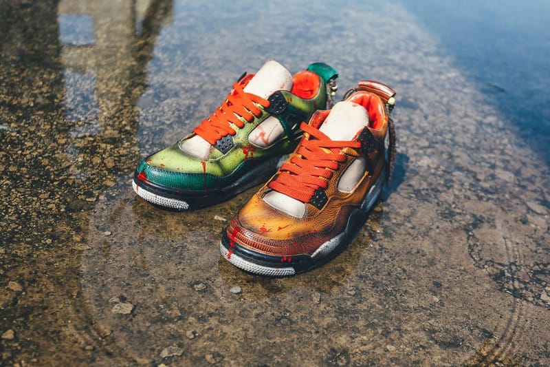 グラフィティーチーム 400ml によって作られたAir Jordan 4 の『Warcraft』カスタム