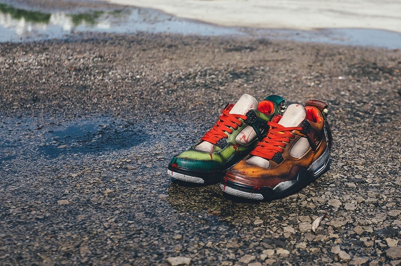 グラフィティーチーム 400ml によって作られたAir Jordan 4 の『Warcraft』カスタム