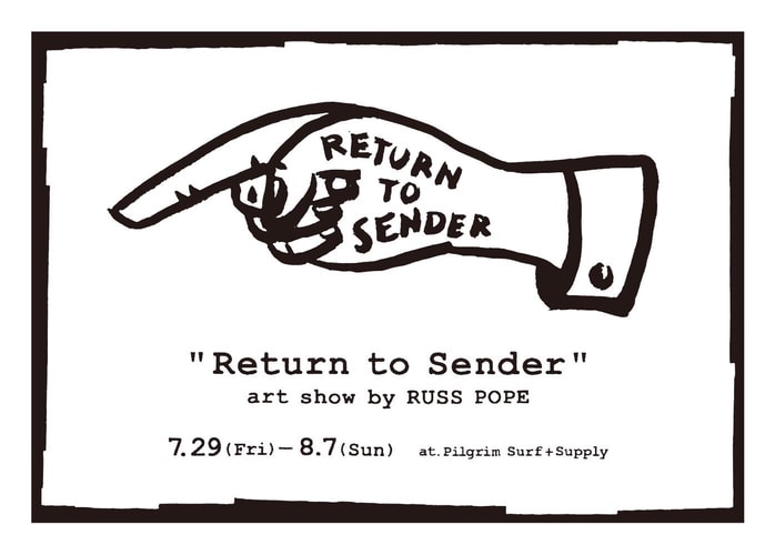 『Pilgrim Surf+Supply』にて Russ Pope のアートショー開催