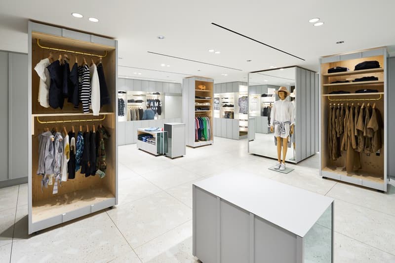 『BEAMS JAPAN』の2階と3階の内装デザインにクローズアップ