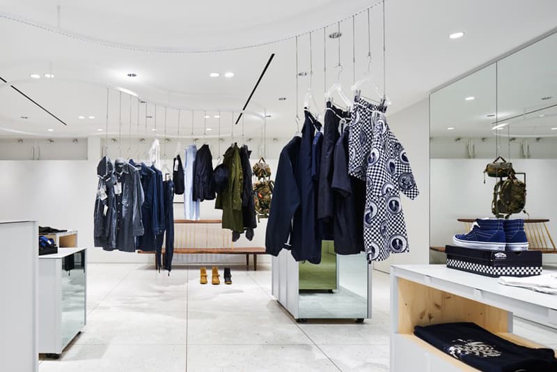 『BEAMS JAPAN』の2階と3階の内装デザインにクローズアップ