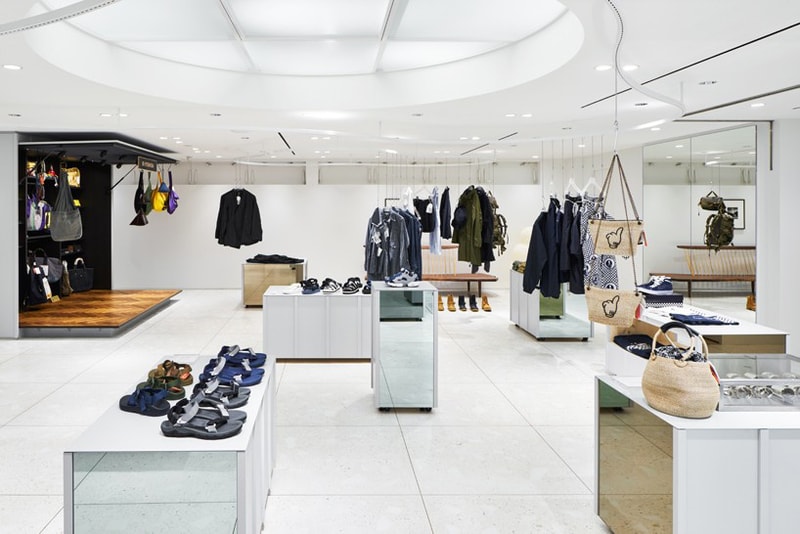 『BEAMS JAPAN』の2階と3階の内装デザインにクローズアップ