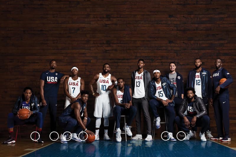 全米オリンピック代表バスケットボールチーム写真で隠されている足元