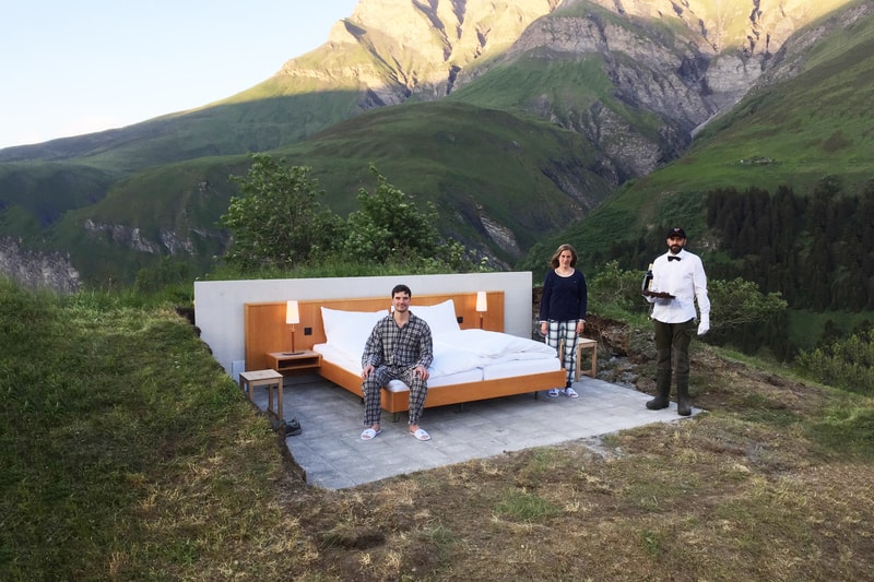 世界初!? 『Null Stern Hotel』によるスイスアルプスのオープンエアールーム