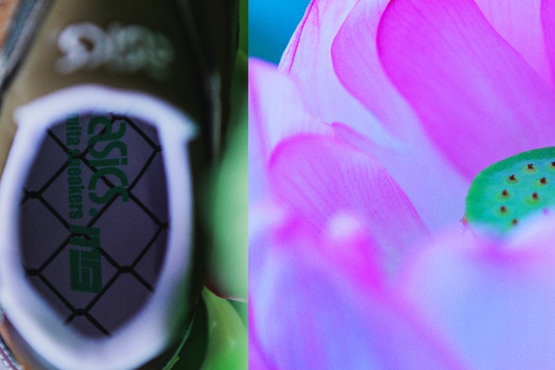 蓮の名所・不忍池からヒントを得た ASICS Tiger x mita sneakers GT-COOL XPRESS "Lotus Pond"