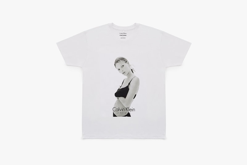 Calvin Klein と Opening Ceremony が Kate Moss へのオマージュTシャツを発売