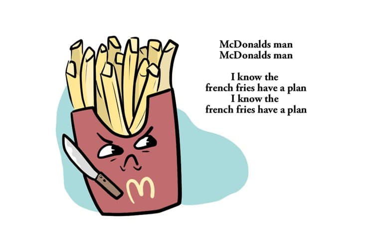 Kanye West による McDonald's のポエムがキュートなイラストに