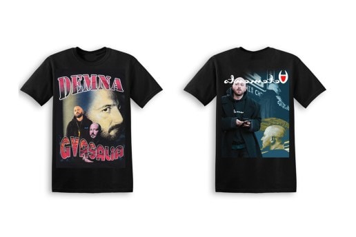 Demna Gvasalia や Gosha Rubchinskiy らをプリントしたツアーマーチのようなTシャツ