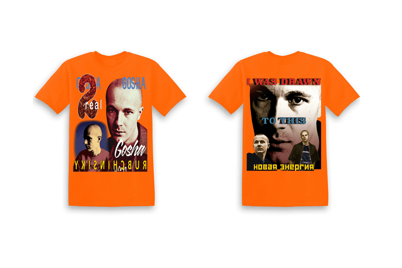 Demna Gvasalia や Gosha Rubchinskiy らをプリントしたツアーマーチのようなTシャツ