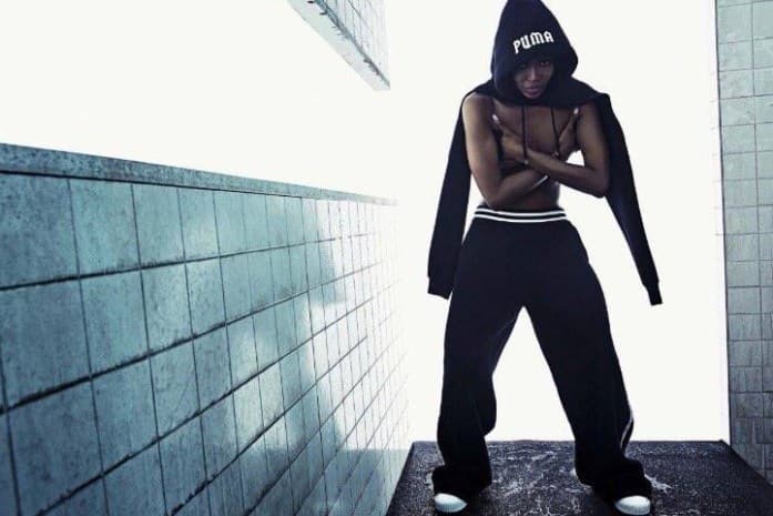 Naomi Campbell が着こなす、Rihanna の FENTY PUMA