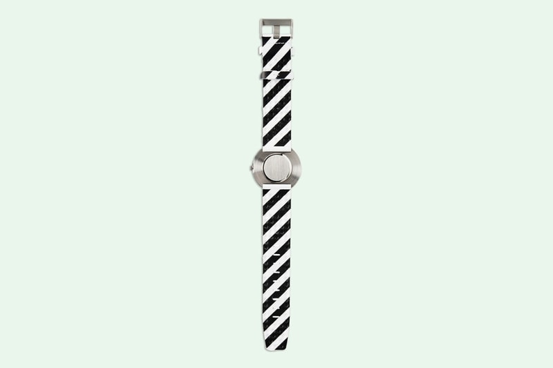 OFF-WHITE x Braun コラボレーションウォッチにクローズアップ