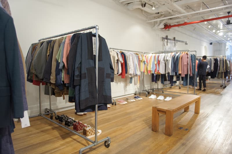 visvim 2017 Spring/Summer Collection を展示したショールームの様子