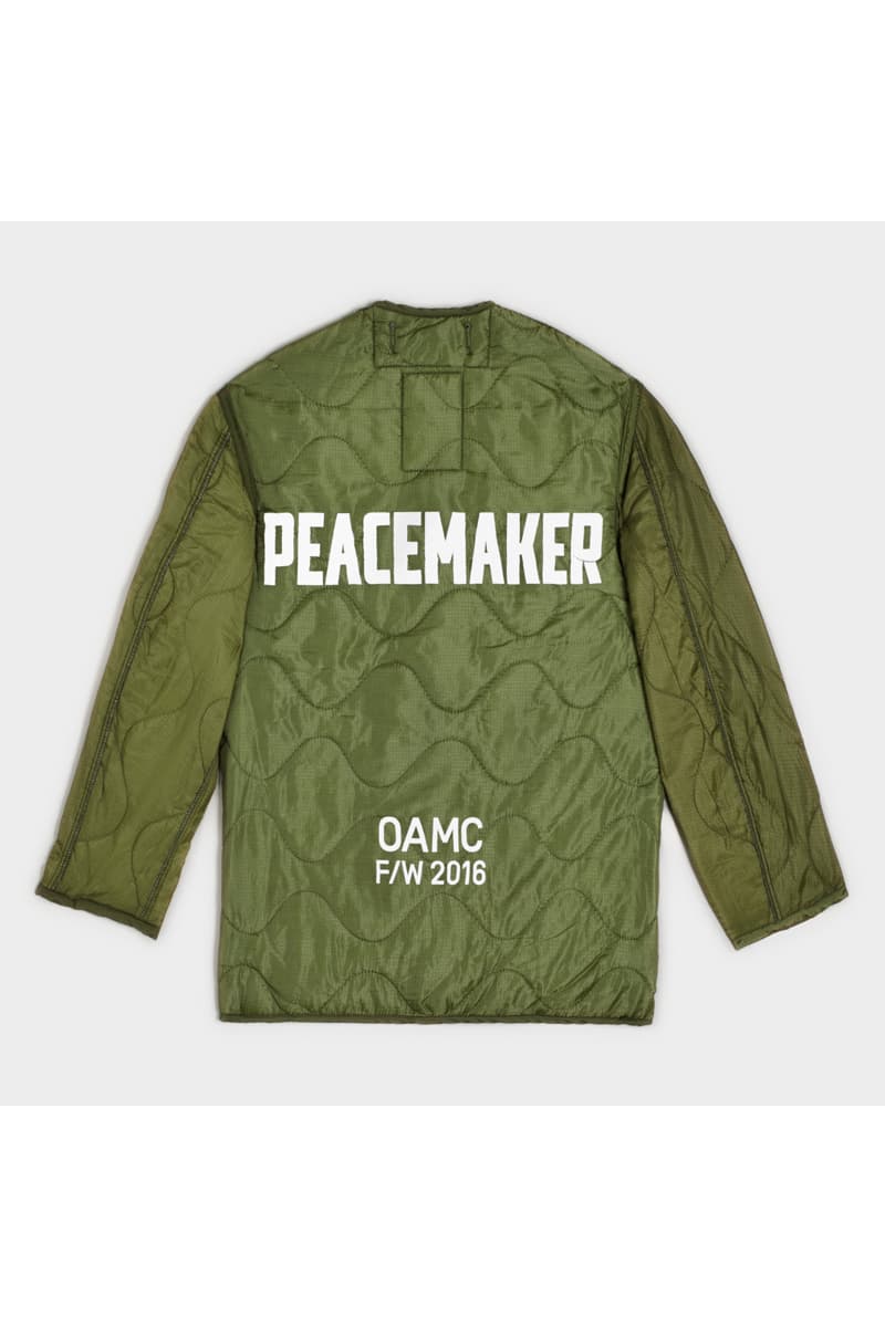 OAMC の PEACEMAKER JACKET が国内限定4店舗で発売