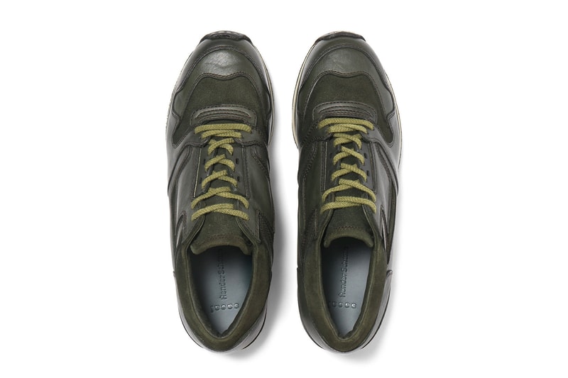 sacai x Hender Scheme ブラック&カーキの後染めスニーカー