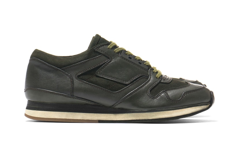 sacai x Hender Scheme ブラック&カーキの後染めスニーカー