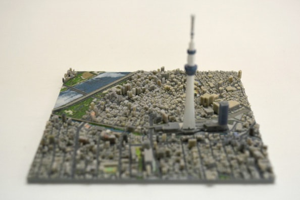 3Dプリントで製作された広大な東京都市ジオラマ One Hundred Tokyo