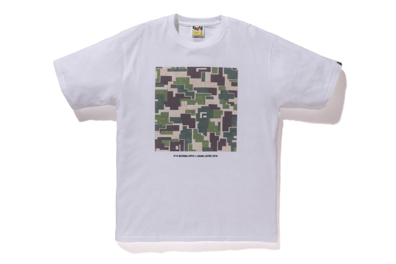 A BATHING APE® x Adam Lister コラボレーションTシャツ