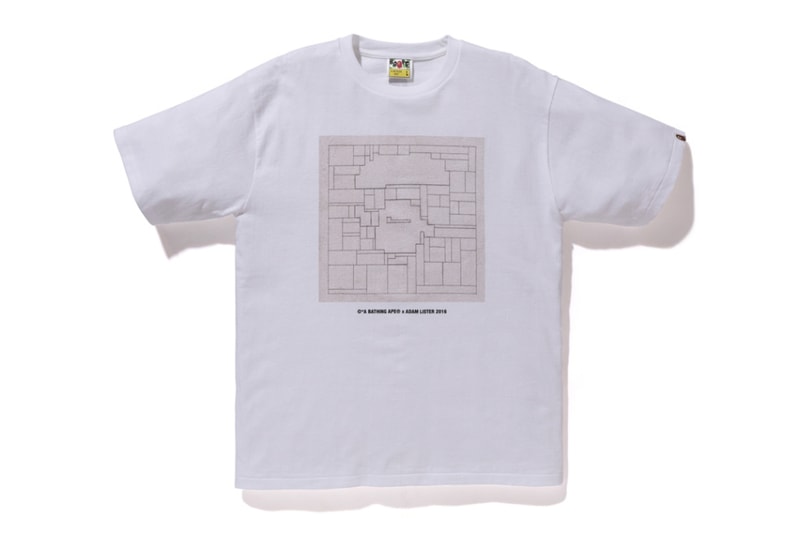 A BATHING APE® x Adam Lister コラボレーションTシャツ
