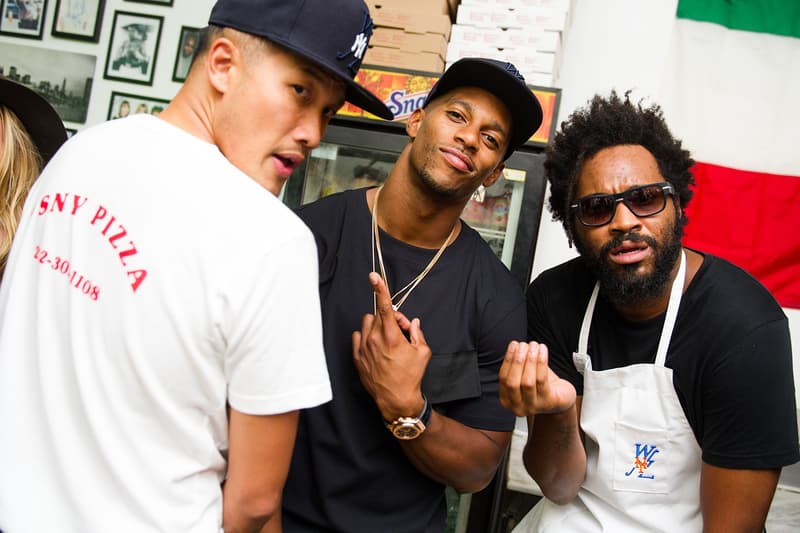 Public School x New Era コラボレーションパーティをピザ屋で開催