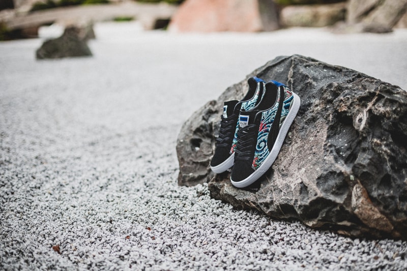 日本が生んだ鬼才 ICHIBAY の和柄を落とし込んだ PUMA for atmos CLYDE x atmos “T.T.T.”