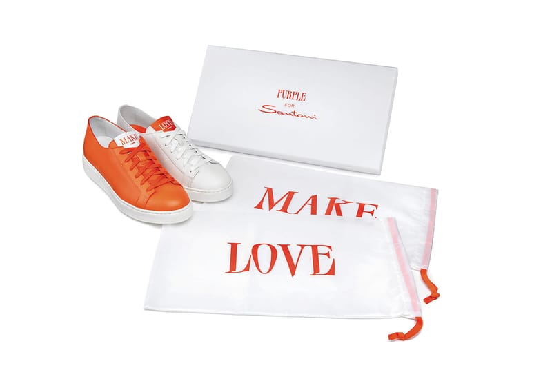 Santoni が『Purple Magazine』とコラボスニーカーを発売