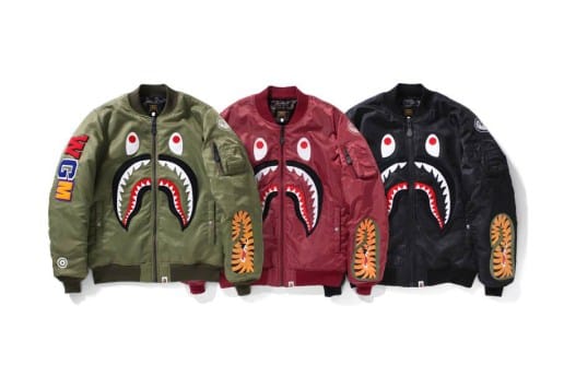 BAPE®  がシャークモチーフを用いたMA-1をリリース