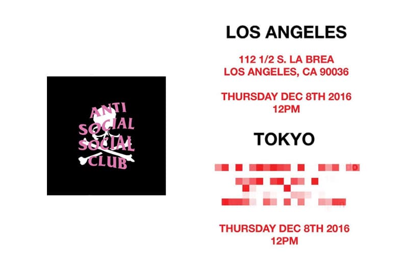 Anti Social Social Club x mastermind JAPAN コラボアイテムのリリース日が明らかに