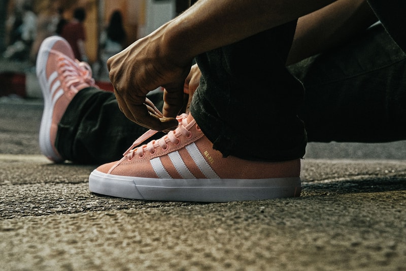 Adidas Skateboarding Na-Kel Smith Adidas Matchcourt High Rx pink suede white