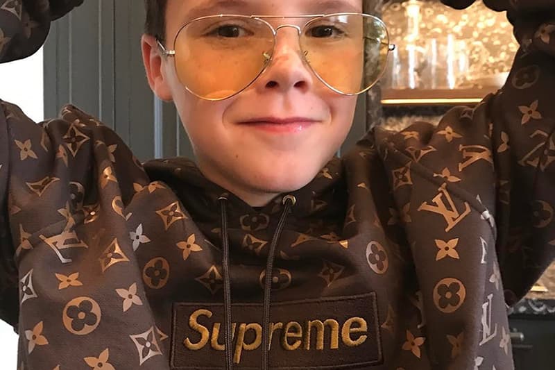 ベッカムの三男、クルース君が Louis Vuitton x Supreme のフーディーを着用して Instagrm 上に登場