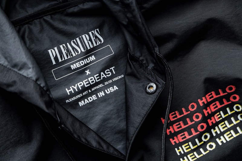PLEASURES x HYPEBEAST コラボアイテムにクローズアップ