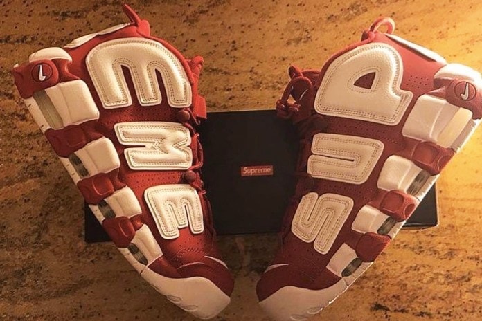 エイサップ・バリが赤い Supreme x Nike Air More Uptempo をフライングゲット